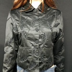 ANAGE Vintage NWT Black Beaded Stitched Jacket